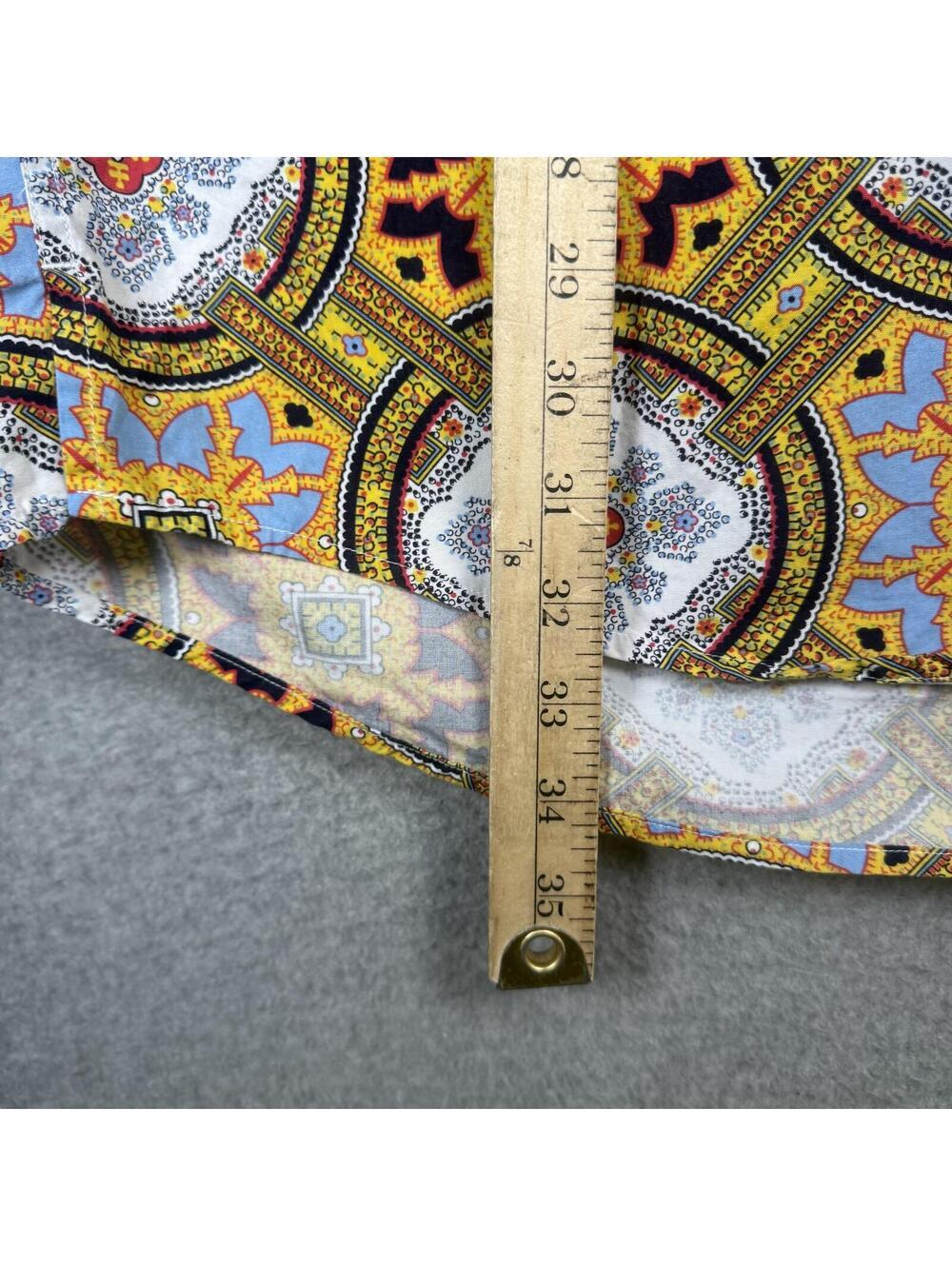 ENYCE Clothing Co Mens 3XL Unique LS Shirt Boho Retro Flashy Geometric Button - Picture 5 of 7